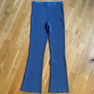 Aerie Navy Ribbed Knit Pants
